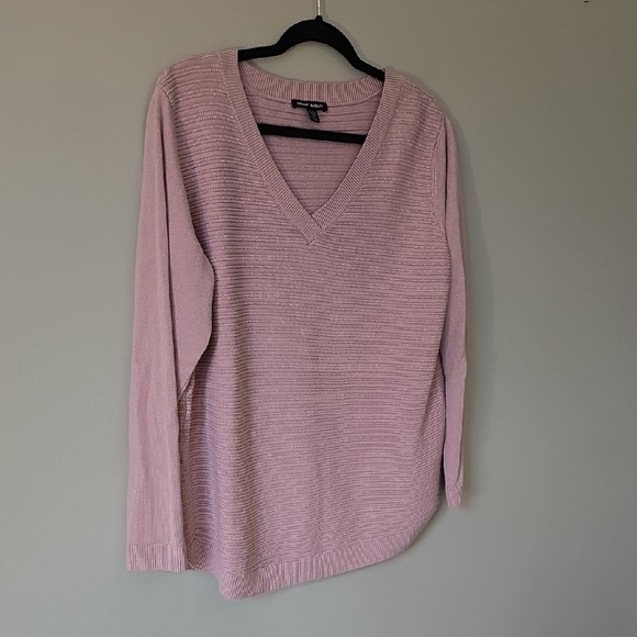 Hilary Radley Soft Pink V-Neck Sweater – Women's XL - Picture 4 of 8